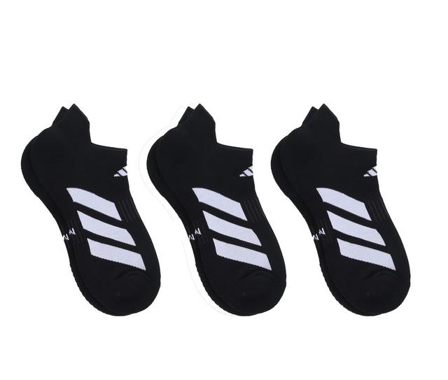 Adidas 3 Pair Women's EVO No Show Socks in Black/White color