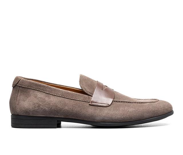 Men's Florsheim Modena Moc Penny Loafers in Grey Suede color