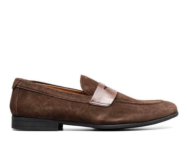 Men's Florsheim Modena Moc Penny Loafers in Brown Suede color