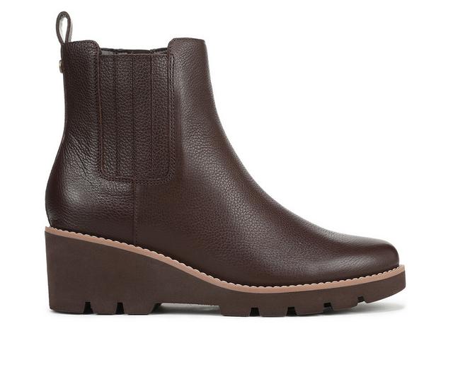 Women's Vionic Aria 2.0 Bootie Booties in Dark Brown color