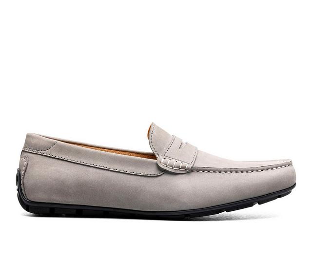 Men's Florsheim Motor Smooth Moc Toe Penny Loafers in Gray Nubuck color