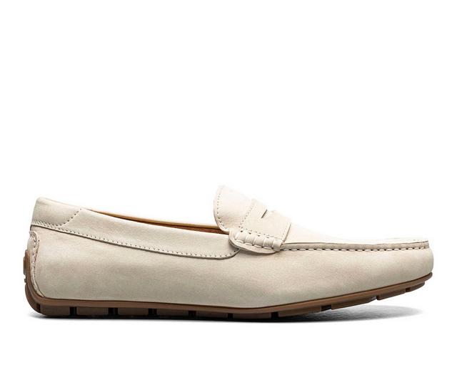 Men's Florsheim Motor Smooth Moc Toe Penny Loafers in Ice Nubuck color