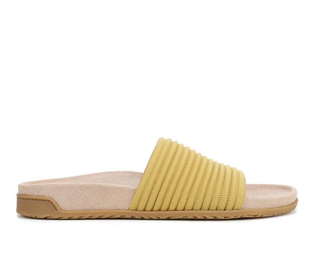 Women's Vionic Evie Knit Sandals in Mustard color