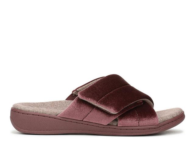 Vionic Relax II Slippers in Maroon color