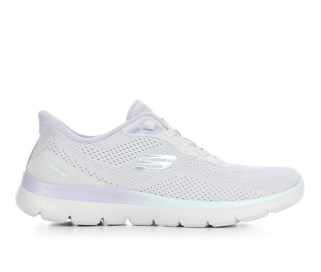 Women's Skechers 150341 Summits Slip In Sneakers in Grey/Lavender color