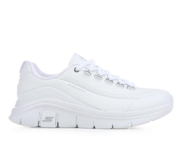 Women's Skechers 150894 Relax Fit Flx Sneakers in White/White color