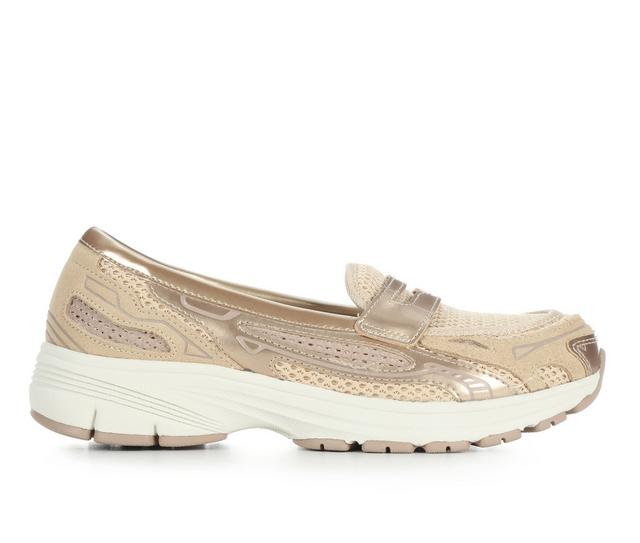 Women's Skechers Var-City 159305 Slip-On Shoes in Gold color