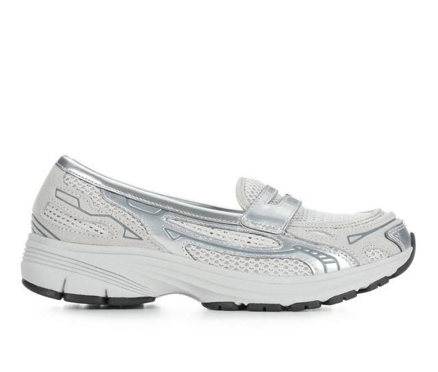 Women's Skechers Var-City 159305 Slip-On Shoes in SIlver color