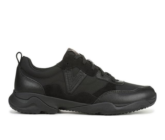 Women's Vionic Walk Slim Glide Sneakers in Black/Black color