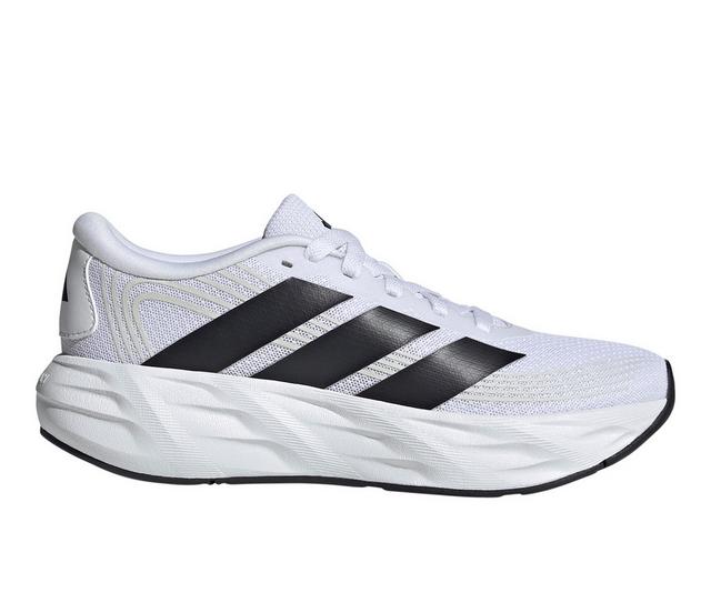 Boys' Adidas Galaxy 8 Running Shoes in White/Blk/Grey color