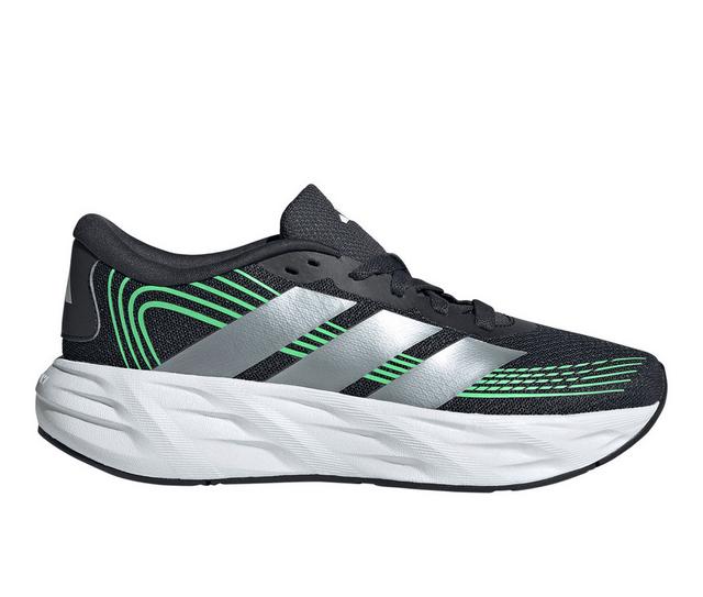 Boys' Adidas Galaxy 8 Running Shoes in DkGry/Gry/Grn color