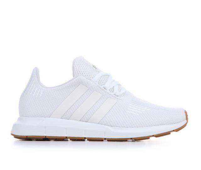 Girls' Adidas Big Kid Swift Run 1.0 Running Shoes in Wht/Wht/Black color