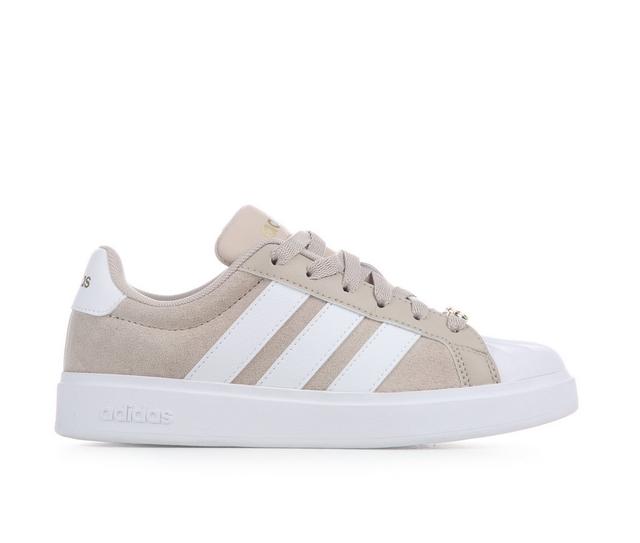 Kids' Adidas Big Kid Streettalk Junior Sneakers in Be/Wht/Shoelery color
