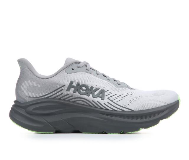 Men's Hoka Clifton 11 Running Shoes in Gal Grey color