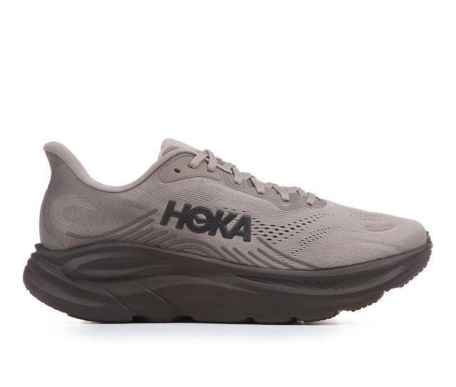 Men's Hoka Clifton 11 Running Shoes in Boulder Grey color