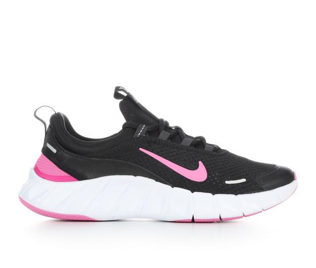 Girls' Nike Free Ride Running Shoes in Black/Pink color