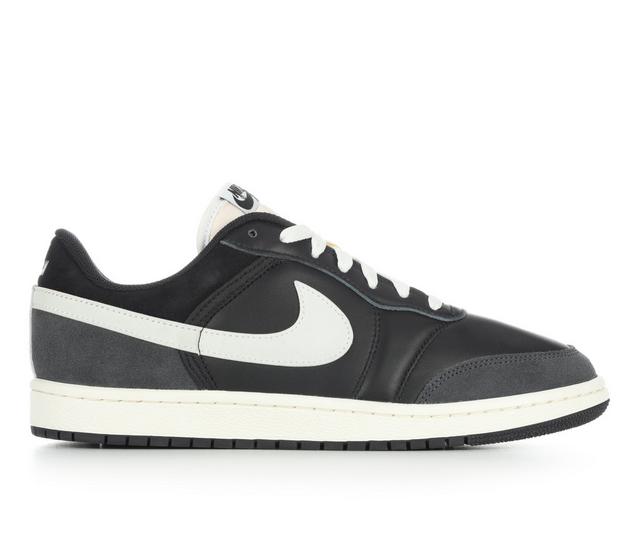Women's Jordan Air J Skyline Low Leather Sneakers in Black/White color