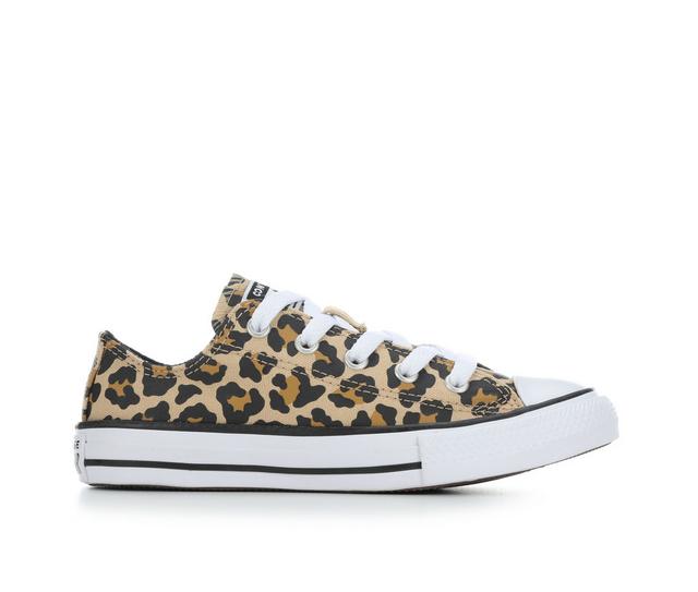 Girls' Converse Chuck Taylor All Star Ox Little Kids Sneakers in Cheetah/Blk/Wht color