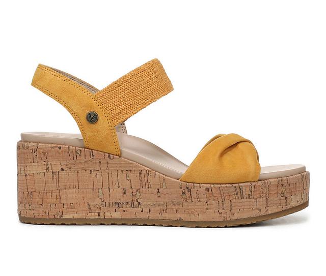 Women's Vionic Darla Wedges in Amber/Yellow color