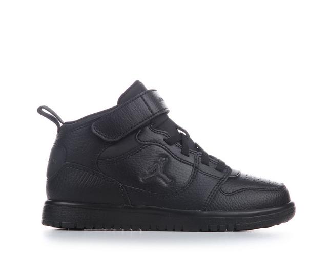 Kids' Jordan Court Connect Mid Sneakers in Black/Black color