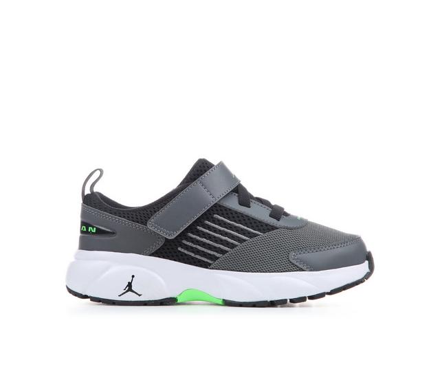 Boys' Jordan Little Kid Trunner Flow Running Shoes in Gry/Grn/Blk/Wht color
