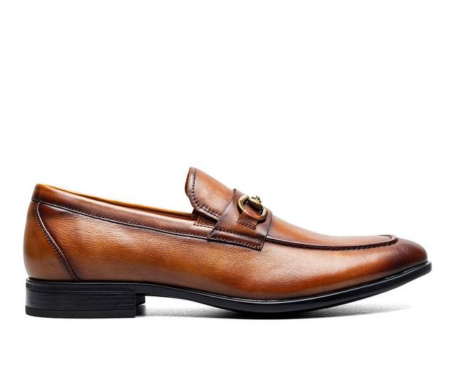 Men's Florsheim Zaffiro Moc Bit Loafer II Dress Shoes in Saddle Tan color
