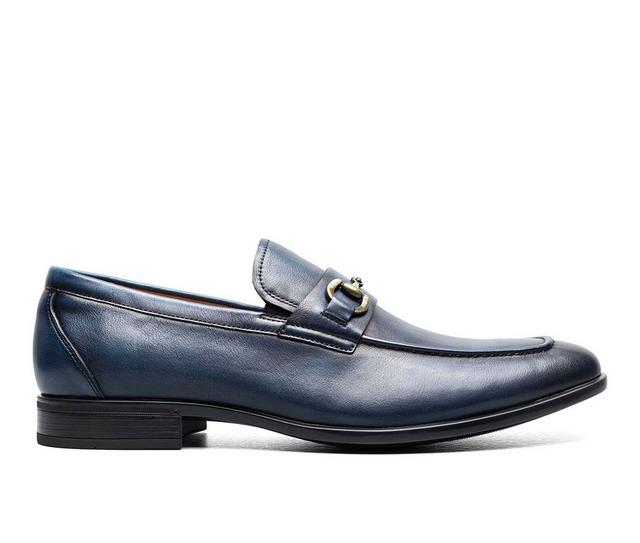 Men's Florsheim Zaffiro Moc Bit Loafer II Dress Shoes in Navy color