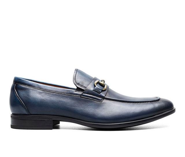 Men's Florsheim Zaffiro Moc Bit Loafer II Dress Shoes in Navy W color