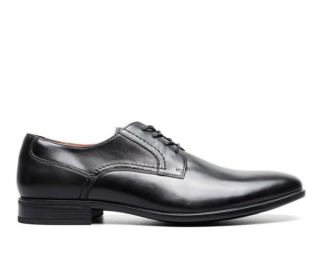 Men's Florsheim Zaffiro Plain Toe Oxford Dress Shoes in Black color