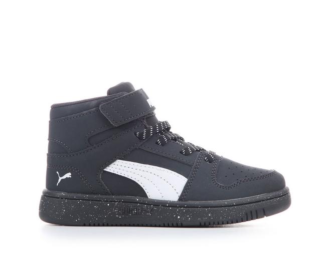Boys' Puma Little Kid Rebound Layup Artic Sneakers in Blk/Blk/White color
