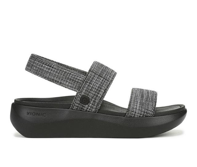 Women's Vionic Sky Platform Sandals in Black color