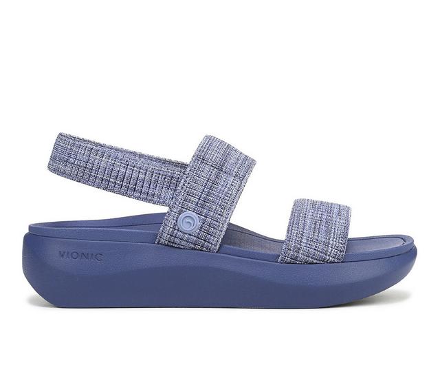 Women's Vionic Sky Platform Sandals in Blue color