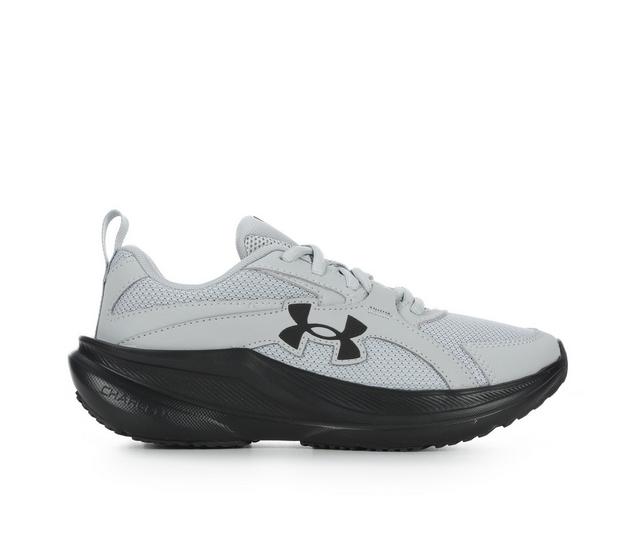 Under Armour Charged+ Assert 11 Gradeschool Boys Running Shoes in Mod Gry/Black color
