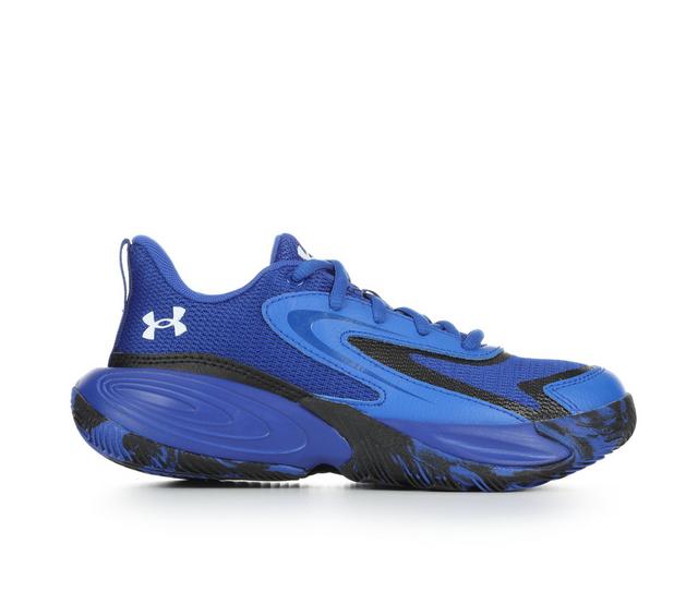 Under Armour Lockdown 8 Preschool Boys Basketball Shoes in Royal/Black color