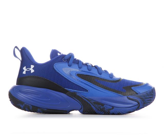 Boys' Under Armour Lockdown 8 Gradeschool Boys Basketball Shoes in Royal/Black color