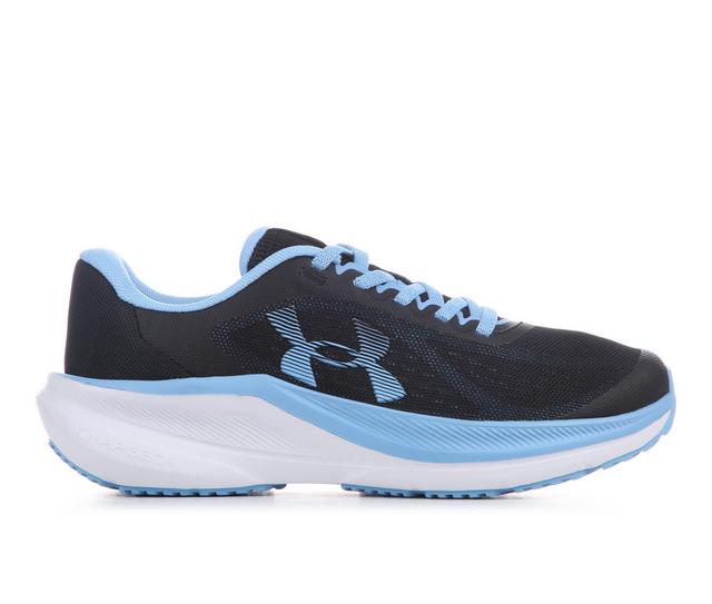 Girls' Under Armour Little Kid Chase Running Shoes in Black/Blue Wide color