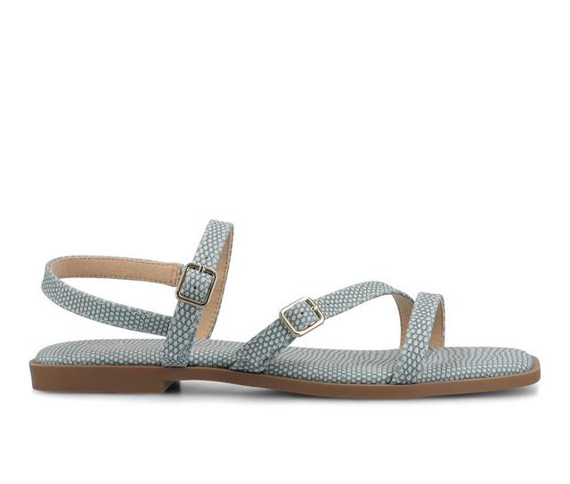 Women's Journee Collection Brianna Sandals in Sky Blue Lizard color