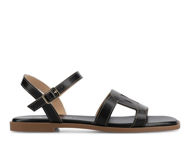 Women's Journee Collection Bridey Sandals in Black color
