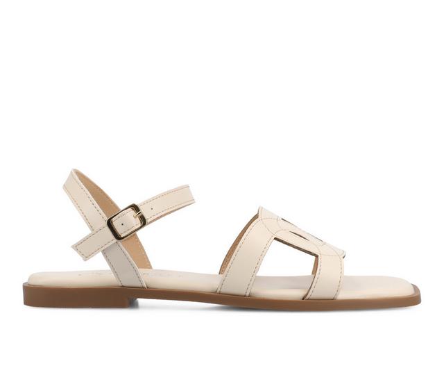 Women's Journee Collection Bridey Sandals in Bone color