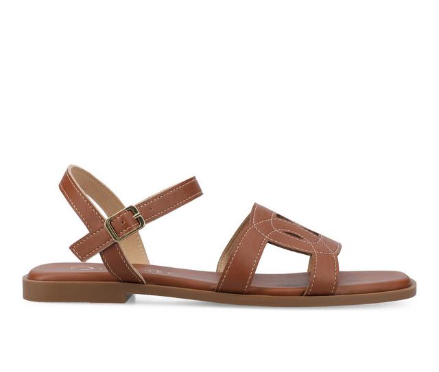 Women's Journee Collection Bridey Sandals in Cognac color