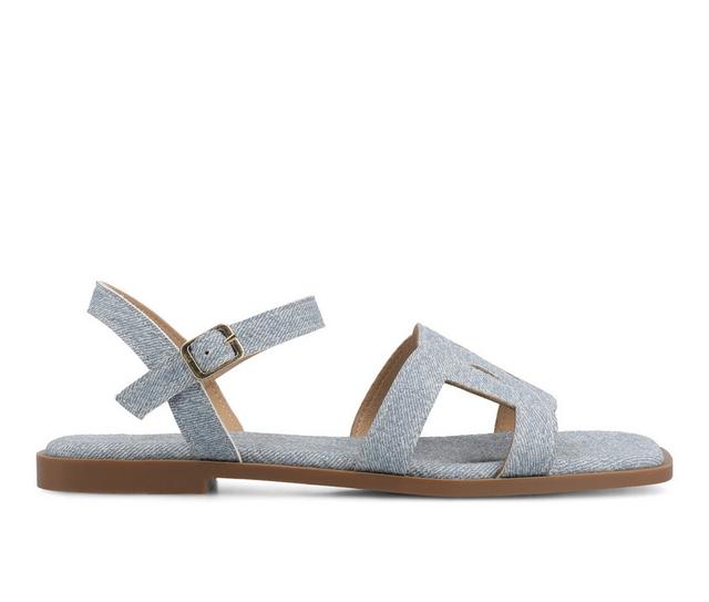 Women's Journee Collection Bridey Sandals in Denim color
