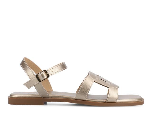 Women's Journee Collection Bridey Sandals in Gold color
