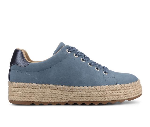 Women's Journee Collection Cosima Espadrille Sneakers in Denim/Blue color