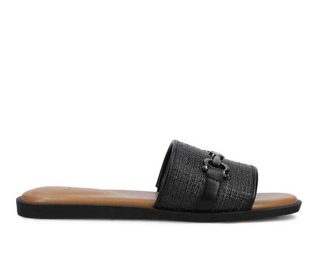 Women's Journee Collection Priya Sandals in Black color