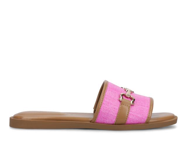 Women's Journee Collection Priya Sandals in Hot Pink color