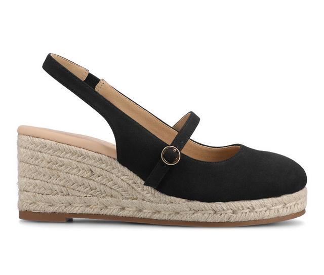 Women's Journee Collection Asmyna Wedges in Black color