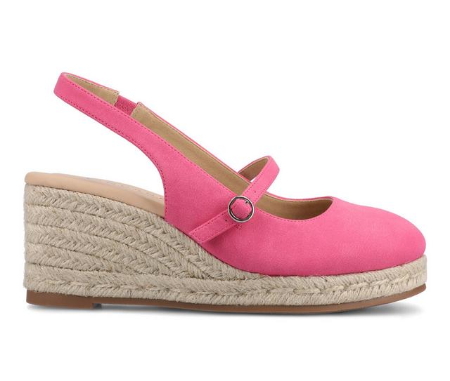 Women's Journee Collection Asmyna Wedges in Hot Pink color