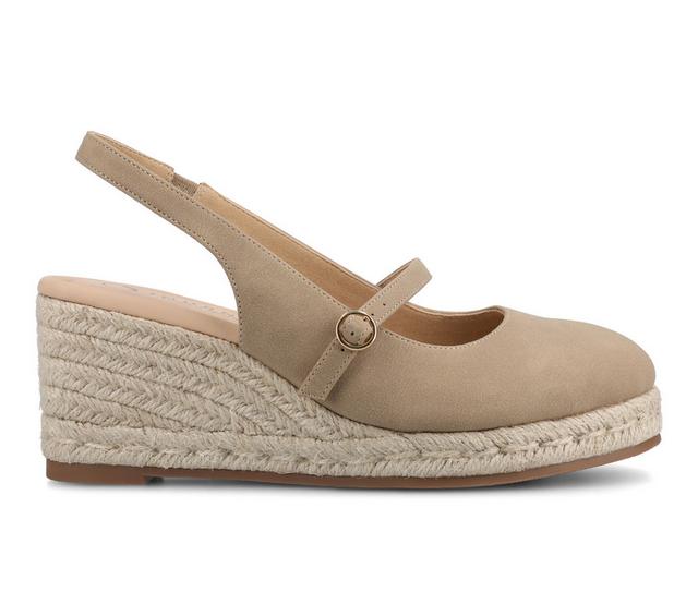Women's Journee Collection Asmyna Wedges in Sand color