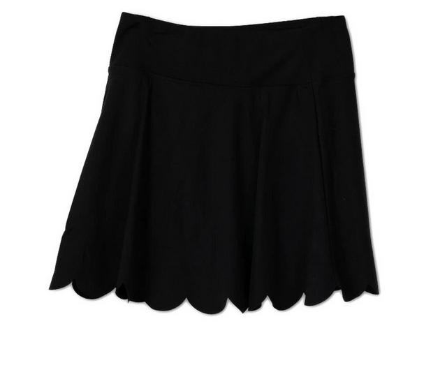 Simply Southern Scallop Skirt in BLACK color
