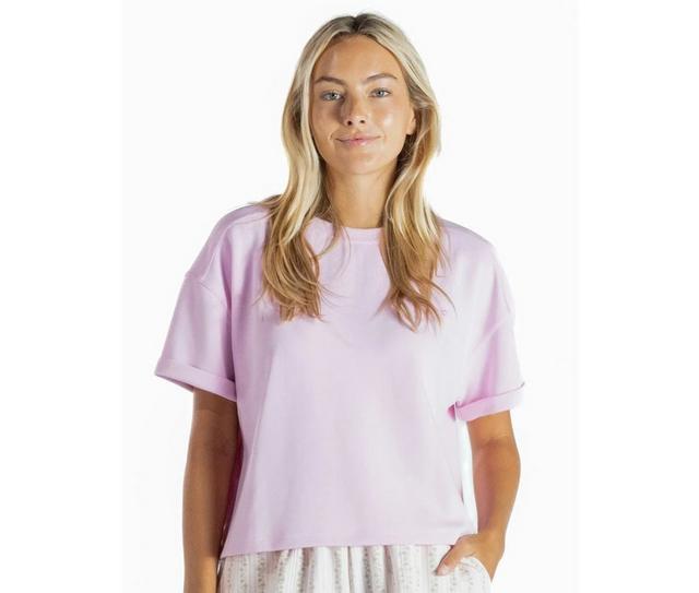Simply Southern Knit Crop Tee in BLUSH color